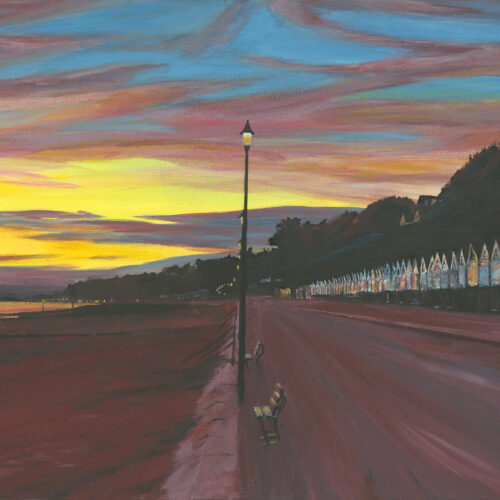 bournemouth beach hut sunset medium Bournemouth Beach Hut Prints