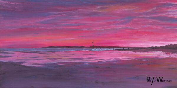 Crimson Sunset Over Studland Original