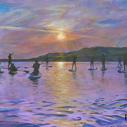 Paddleboarding at Kimmeridge Bay Original