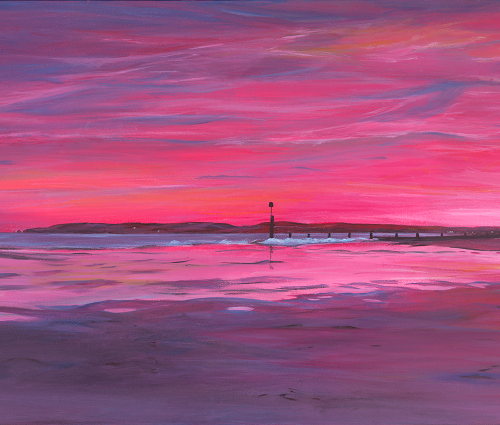 image07 Crimson Sunset Over Studland Original
