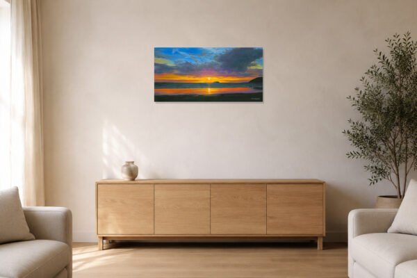 pbw-brean-down-sunset-original-room Brean Down Sunset – Original Painting