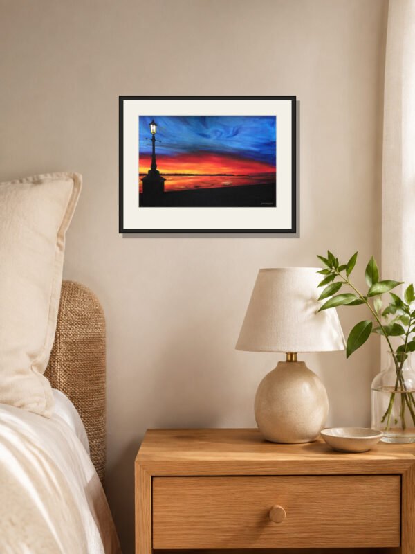 pbw-poole-harbour-at-dusk-print-framed-room Poole Harbour at Dusk – Fine-Art Giclée Print