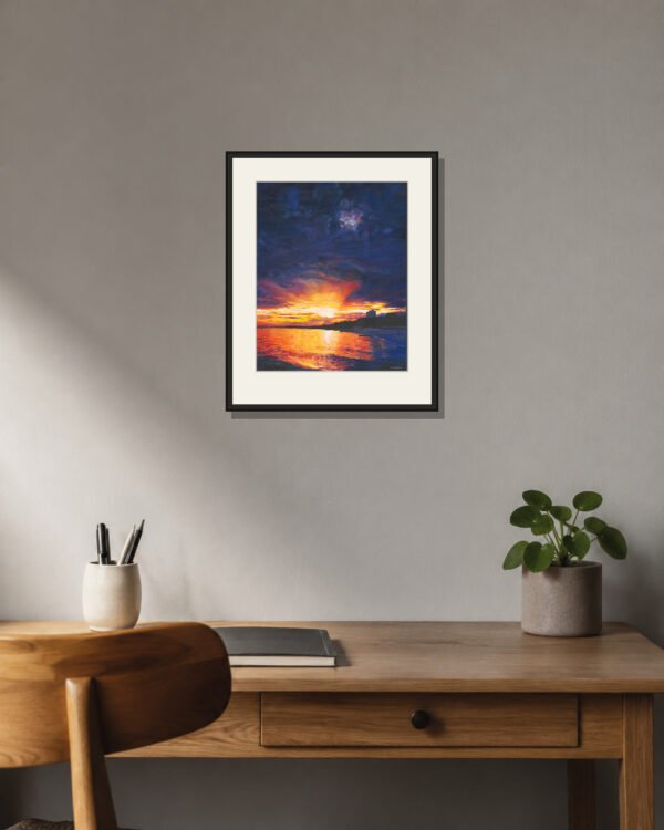 pbw-sunset-over-bournemouth-bay-print-framed-room Sunset over Bournemouth Bay – Fine-Art Giclée Print